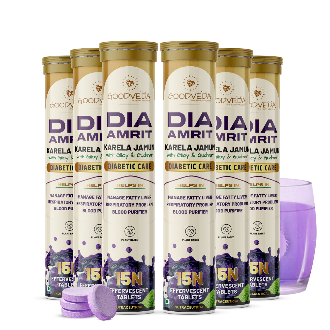 DiaAmrit Effervescent: Karela Jamun Juice for Diabetes Control