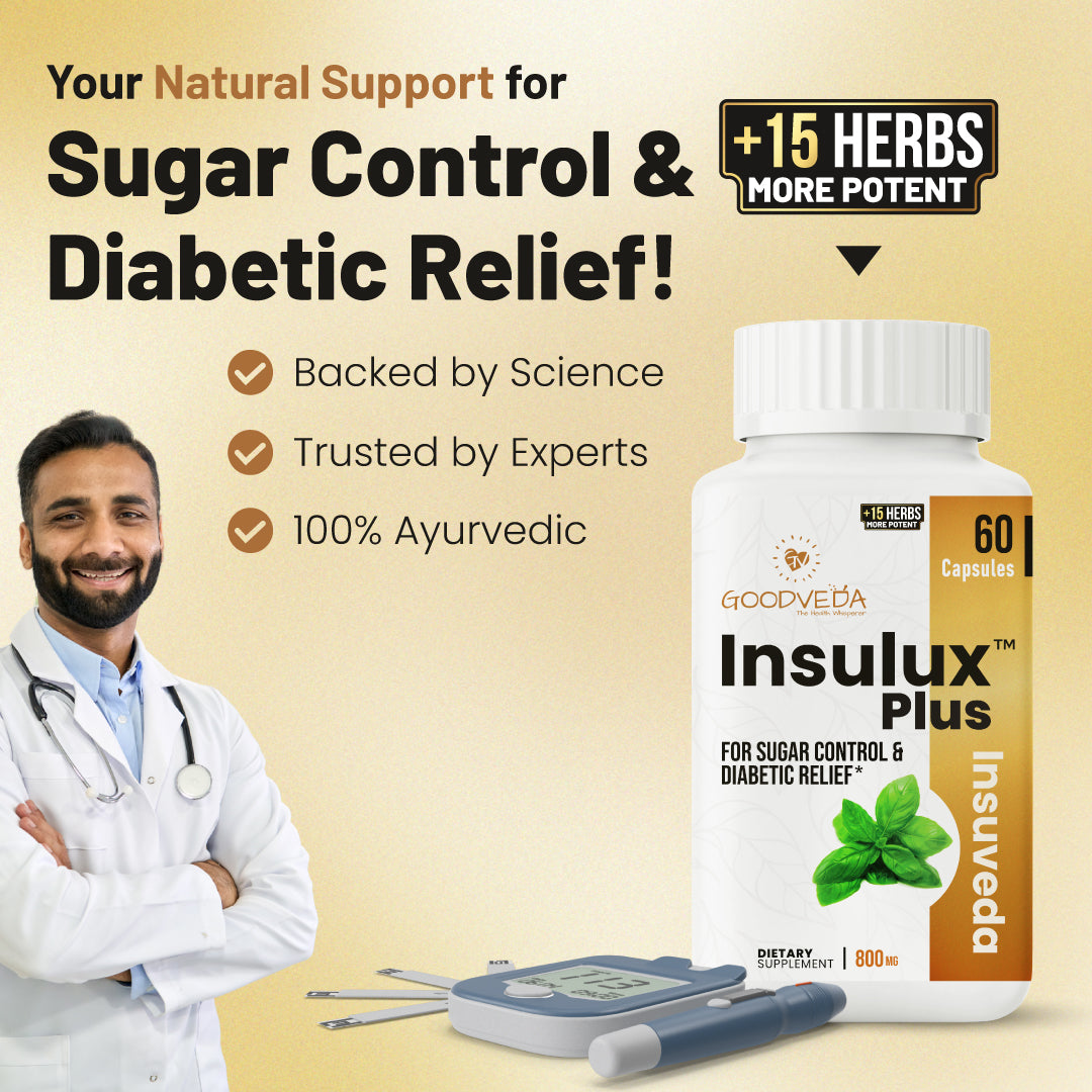 Insulux Plus | Renewed Ayurvedic Formula for Healthy Blood Sugar Support. Best Results in Up to 70 Days