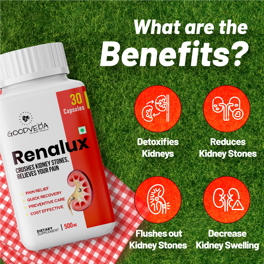 Renalux #1 ayurvedic formula for a stone free life, Naturally Best results in 45 days.