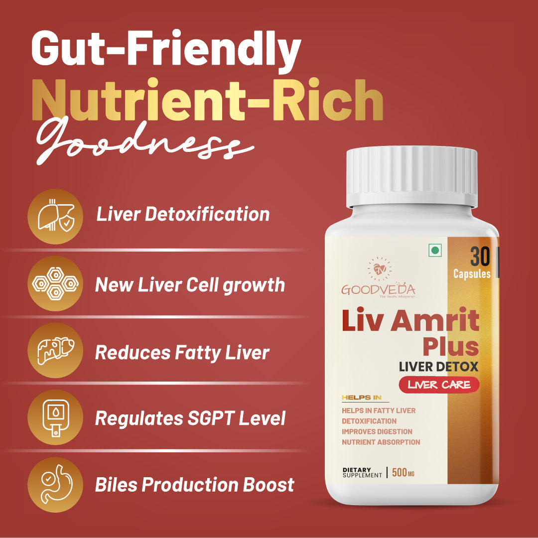 LivAmrit Plus: Ultimate 9-in-1 Liver Detox Formula for Cleansing, Repair & Resilience