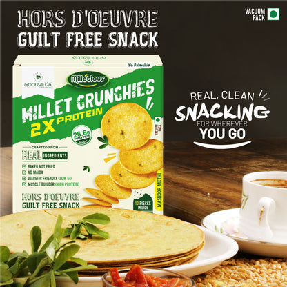 Mashoor Methi Flavor - Millet Crunchies The Ultimate Healthy Snack for Diabetic Support, Weight Management, and Gut Health